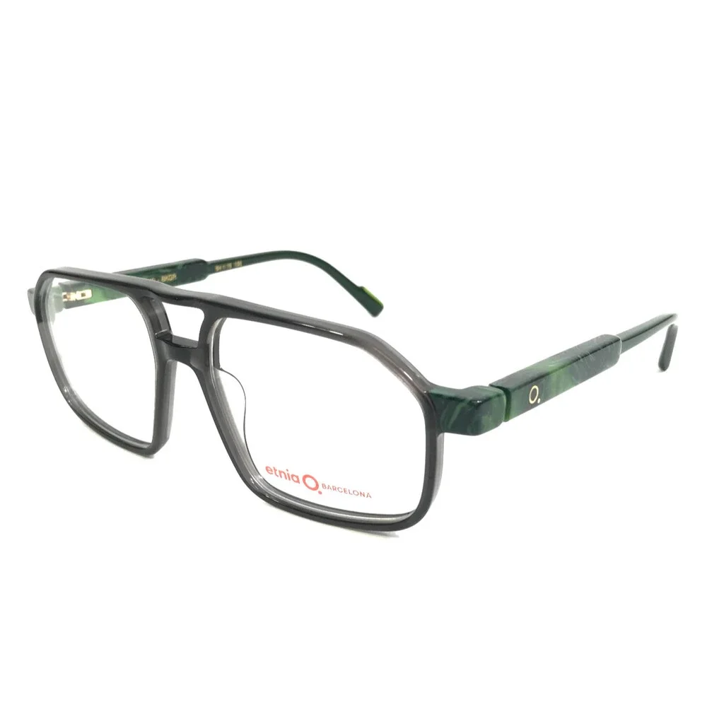 Etnia Barcelona Eyeglasses Frames SYKO BKGR Black Green Full Rim 54-16-138
